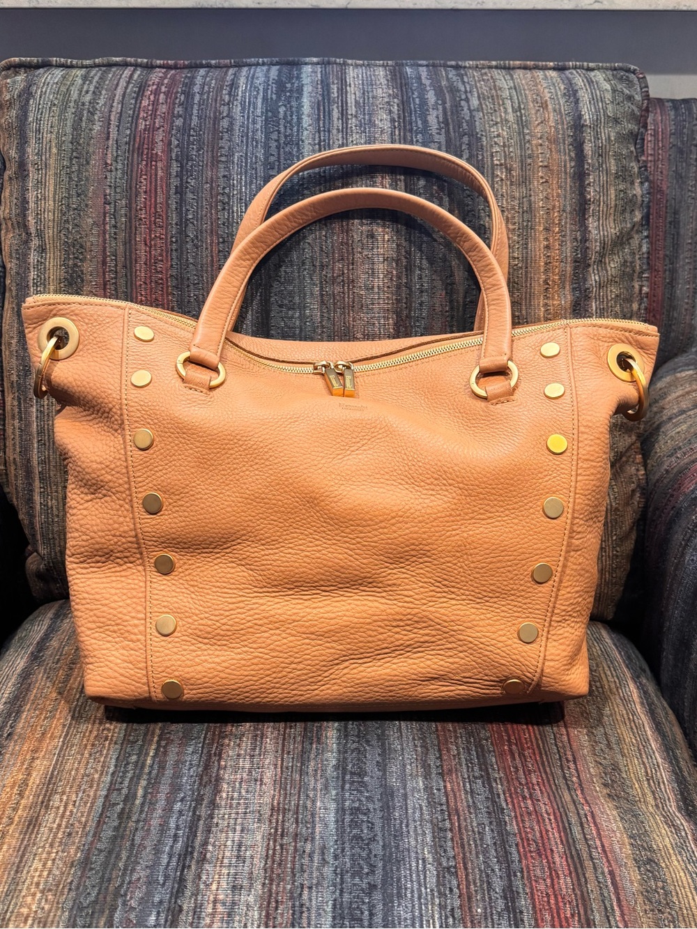 Hammitt Large Daniel Satchel Barley Tan with Brushed Gold